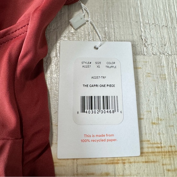Andie Swim the Capri One Piece Swimsuit NWT size‎ XS in Truffle Twist Waist - Picture 5 of 12